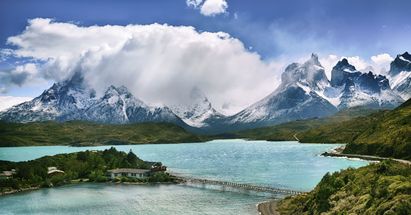 Landscape shot of Torres del Paine