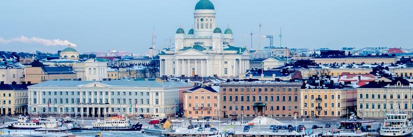 Skyline photograph of Helsinki Finland