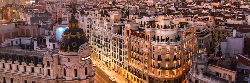 Evening cityscape shot of Barcelona